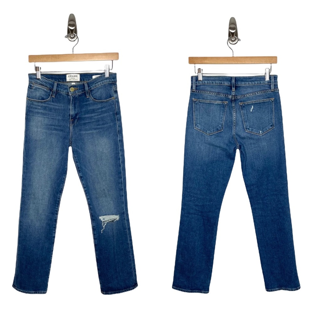 Frame | Le High Straight Jeans in Thistlemore 24 - Picture 1 of 7